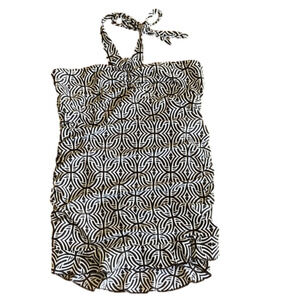 Geometric patterned one piece swim suit